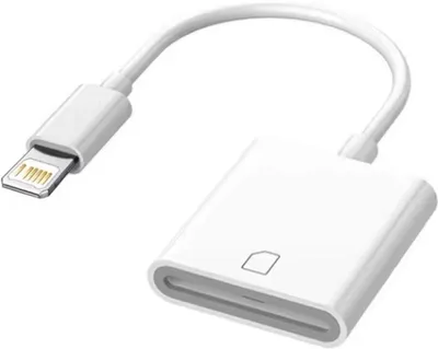 Produktbild von CHPN - SD-Kartenleser - Lightning auf SD-Karte - Kartenleser - Lightning - Weiß - Kartenleser-Adapter - Kartenleser - geeignet für iPhone und iPad