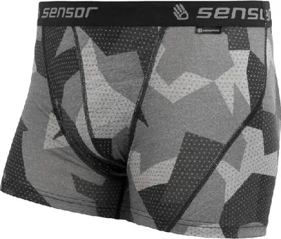Zdjęcie produktu dla Szorty Sensor Merino Impress męskie black camo wielkość L 19200022-02
