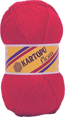 100g Strickwolle Kartopu Flora rot