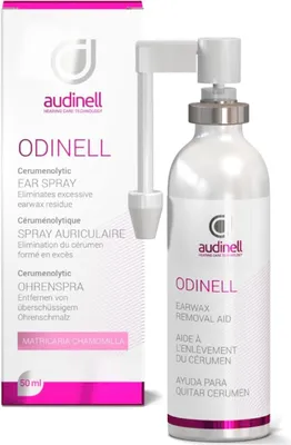Produktbild von audinell Ohrenspray 50 ML - Ohrenreiniger für Erwachsene und Kinder Ohrenschmalz Entferner - mit oberflächenaktiven Substanzen NELL1 ODN-119