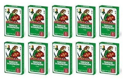 Zdjęcie produktu dla Karty schafkopf tarock bawarskie grafika gra rodzinna zestaw 10 sztuk