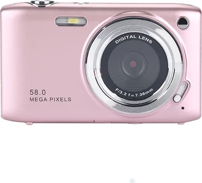 Produktbild von AIORBER Digitalkamera, 58 Megapixel Eingebaute Kamera, CCD Sensor, 16x Digitalzoom, Autofokus, Kompaktkamera, Doppelfunktion, Rosa