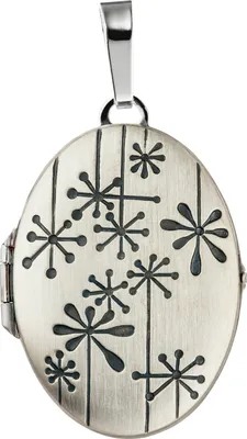 Produktbild von JOBO Medaillon oval für 2 Fotos 925 Sterling Silber matt Anhänger zum Öffnen
