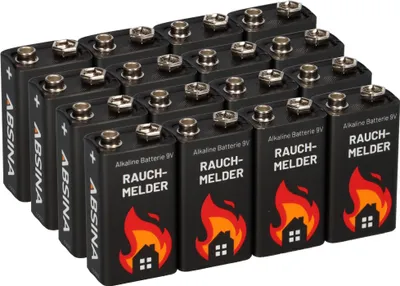 Produktbild von 16x 9V-Block Rauchmelder Batterie für Rauchwarnmelder Messgeräte Spielzeuge