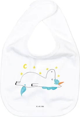 Produktbild von Mr. & Mrs. Panda Babylätzchen Einhorn Sternenhimmel - Weiß - Geschenk, Kinderlätzchen, Schlabberlatz, Lätzchen Für Babys, Unicorn, Sterne, Sabber, Einhörner, Verrückt