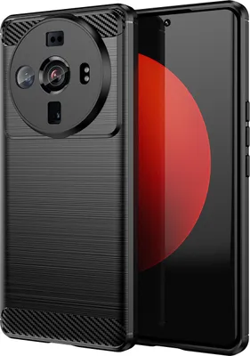 Produktbild von Xiaomi 12S Ultra Hülle, Carbon-Faser TPU Silikon Stoßfest Schutzhülle für Xiaomi 12S Ultra Schwarz