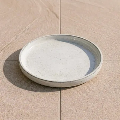 Zdjęcie produktu dla Podstawka pod doniczkę ceramiczna Provencelia Kremowy, Ø22 cm x H5 cm, mrozoodporna