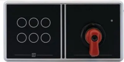 Produktbild von VETUS 12 V schwarzes Aluminium-Motorpanel 167,5 x 85 mm | MPA1XTSMB