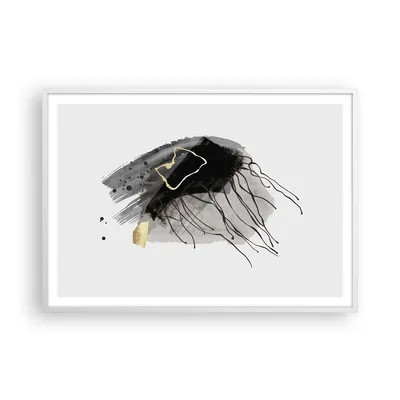 Produktbild von Gerahmtes Poster - Weißer Rahmen - Abstraktion dunkel Farben - 100x70 cm - Wand Bild - Wanddeko - Wandbilder - Wandposter - Bilderrahmen - Bilder - Kunstdruck - Wandbild - P2WAA100x70-4337