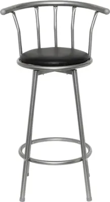 Image de vidaXL Tabouret de bar 2 pcs. noir similicuir