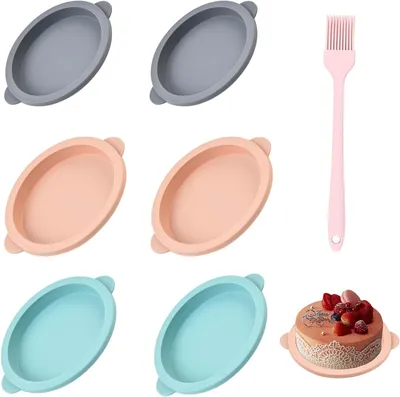Produktbild von Heißluftfritteuse Eierform, 6 Stück Silikon Backformen für Frühstückseier und Muffins