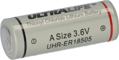 A single battery is shown against a white background.