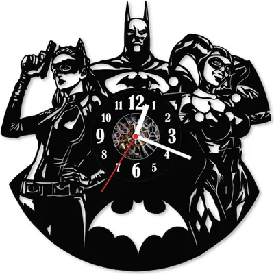 Zdjęcie produktu dla Zegar ścienny z płyty winylowej Batman 14.6