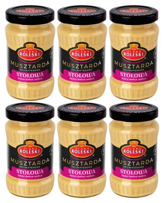 Produktbild von Roleski Tafelsenf 6x 175g - Polnischer Senf mild und cremig glutenfrei