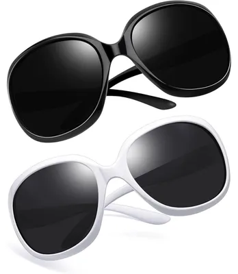Zdjęcie produktu dla Duże okulary przeciwsłoneczne damskie, polaryzacyjne, UV400, czarno-białe