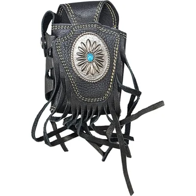 Produktbild von Zigaretten Leder Gürteltasche Concho für Feuerzeug und Schachtel