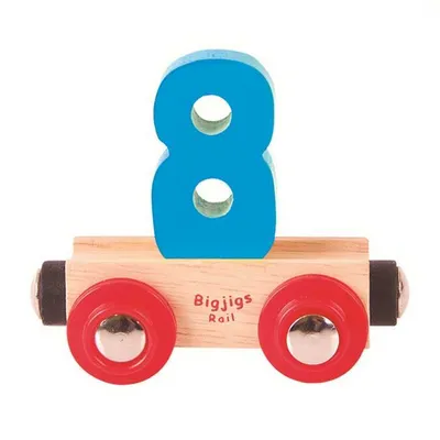 Produktbild von Bigjigs Rail Wagon Holzschienenbahn - Nummer 8