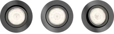 Produktbild von Philips myLiving Einbauspot, Einbaustrahler, Nicht austauschbare(s) Leuchtmittel, 3 Glühbirne(n), LED, 13,5 W, Grau