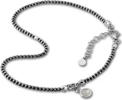 Produktbild von SilberDream 27cm Fußkette Damen geschwärzt Zirkonia Echt Silber D2SDF2264K