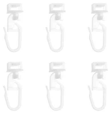 40 Kunststoff-Vorhanghaken, 34 mm, weiß für Wohnmobil-Schienen