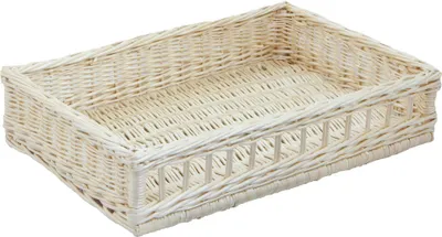 Produktbild von Auslagekorb, weiß, Rechteckig, T 40cm x B 58cm x H 12cm, Regalkorb