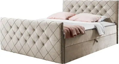 Produktbild von MIRJAN24 Boxspringbett Malaga, Moderne Doppelbett mit zwei Bettkästen, Schlafzimmer (Amor Velvet 4303, Größe: 180x200 cm)