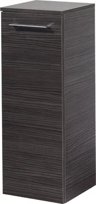 Produktbild von FACKELMANN Midischrank B.PERFEKT / Badschrank mit Soft-Close-System / Maße (B x H x T): ca. 30 x 81 x 32 cm / hochwertiger Schrank für das Bad / Korpus: Schwarz / Front: Schwarz / Breite: 30 cm