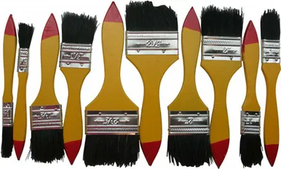 Produktbild von 10x Maler Pinsel Pinselset Flachpinsel Pinselset Farbpinsel Lackpinsel Malen Lackierpinsel