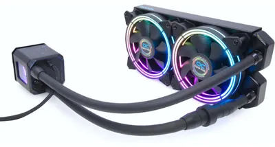Obrázok produktu pre Alphacool Eisbaer Aurora 240, Vodné chladenie typu všetko v jednom, 12 cm, 10,49 m³/h, Čierna