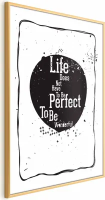 Produktbild von Posterpapier Poster - Life Doesn't Have to Be Perfect to Be Wonderful 29.7x42 cm Text m-B-0049-ao-a