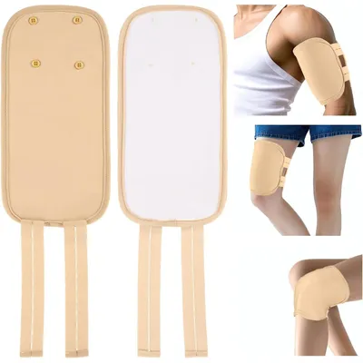 Produktbild von 2er Set Rizinusöl-Wickel auslaufsicher – verstellbare elastische Gurte, wiederverwendbar für Bein, Knie, Ellbogen, Arm