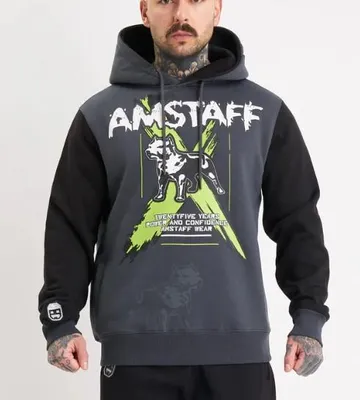 Obrázek produktu pro Pánská mikina Amstaff Sector Hoodie Grey Black - 3XL
