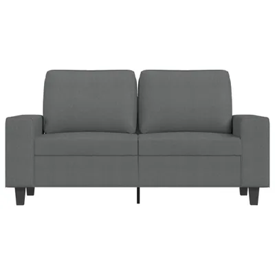 Image de vidaXL Canapé 2 places gris foncé 120 cm Tissu