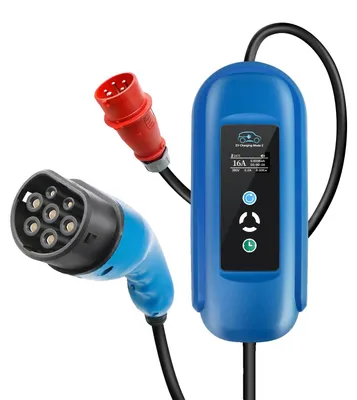 Immagine prodotto di Caricabatterie per veicoli elettrici, connettore di tipo 2, cavo da 5 m, tipo 2 11 kW 5 m