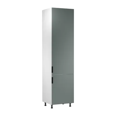 Produktbild von Kühlumbauschrank 60 cm mit 2 Türen küchenmöbel Küchenblock, Sorento D60ZLN Weiß/Grün