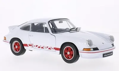Produktbild von Welly WEL18044WHITE - 1/18 / Porsche 911 Carrera RS, weiss/rot, 1973 - Neu