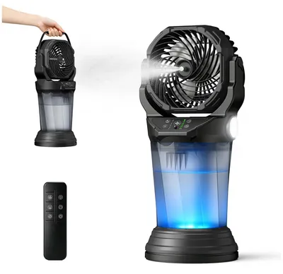 Kaltnebelventilator 2L, tragbar, mit RGB-Licht & Taschenlampe