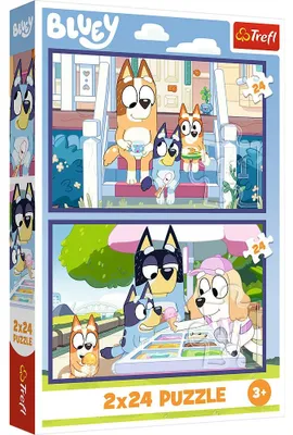Obrázek produktu pro Modrá sada puzzle, 2 x 24 dílků, zábavná rodinná aktivita