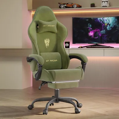 Produktbild von Verdego Gaming-Stuhl, Grün, Bürostuhl Ergonomisch, Chefsessel Racing Stuhl Computerstuhl, Gaming-Stühle, Schreibtischstuhl