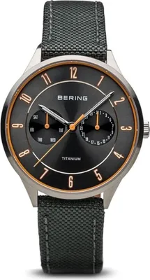 Produktbild von Bering Herren Armbanduhr Titanium 39 mm Armband Nylon 11539-879