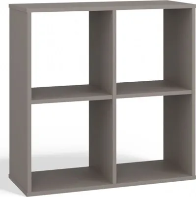 Obrázok produktu pre Selsey Malax - Otvorená stojaca polica, 4 priehradky, sivá, 74 cm