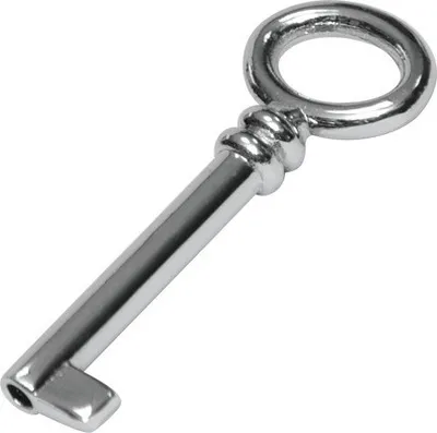Produktbild von Schlüssel Metall glanz-chrom, 67x9x25 mm