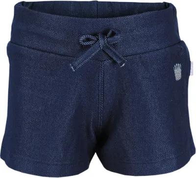 Produktbild von 81866 Disney Style Prinzessinnen Shorts/Hosen Mädchen – blau, mit ausgestickter Krone – Gr. 98