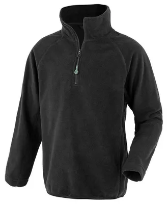Image de Result Genuine Recycled - Pull pour enfants, avec fermeture éclair courte, micro-polaire LT4317 (158-164) (noir)