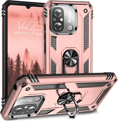 Produktbild von Armor Outdoor Handyhülle für Xiaomi Redmi 12C Handy Panzer Case Cover Schutzhülle Farbe: Rosegold