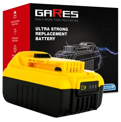 Produktbild von Gares Akkupack zum Zellentausch für DeWalt DCF620P2K DCG405 DCD796 DCD795 DCD776 | 18 V 4 Ah Li-Ion | Ersatz-Zellenpack für Werkzeugakkus | Profi-Qualität Gares®