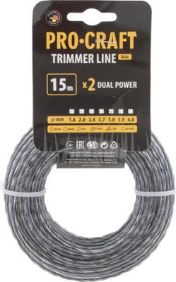 Immagine prodotto di Procraft SP/J-3/15 filo da taglio con rinforzo 3mm 15m a spirale