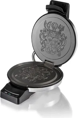 Produktbild von Cloer 2898EF Hörncheneisen Professional, Ostfrieslandwappen, zuckerresistente Beschichtung, gewerblicher Gebrauch, knusprige Hörnchen 16cm Ø, 800W,