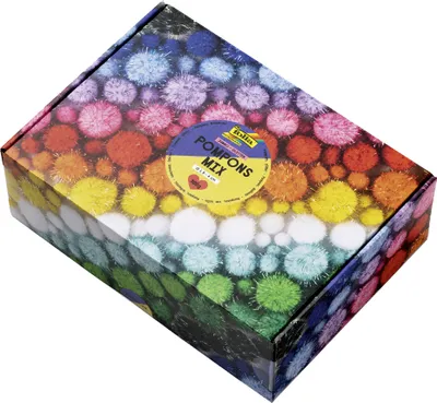 Immagine prodotto di folia Pompons-Mix Glitter Jumbobox 300 g assortiti