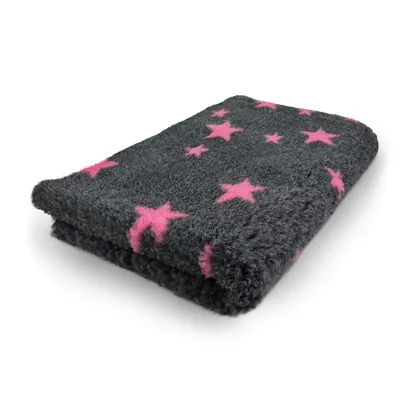 Produktbild von Vet Bed Hundebett 2farbig 100 x 75 cm anthrazit fuchsia Sterne